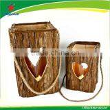Square Wood Lantern thumbnail-1