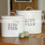 HOTTEST LFGB-Certified Oval Metal Pet Food Container /Metal Storage Container/Cat/Dog/Bird Food Holder Cabinet thumbnail-1