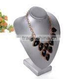 Grey Leather Neck Stand Jewelry Display Stand thumbnail-2