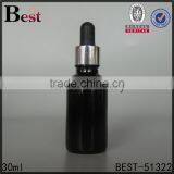 30ml Essential Oil Fragrance Perfume Empty Black Glass Bottle Wholesale Free Sample Aluminum Dropper Cosmetic Packaging thumbnail-3