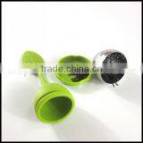 Wholesale Cute Silicone Stainless Steel Leaf Tea Strainer Teaspoon Infuser Spice Filter Manufacturer thumbnail-3