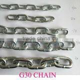 Zinc Plated Medium Mild Steel G30 Link Chain thumbnail-1