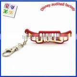 Letter Custom Pvc Rubberised Keychain , Silicone Keychain With Metal Key Ring thumbnail-1