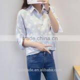 New Design 100% Cotton Plain Dyed Blouse / Formal Shirt For Women thumbnail-3