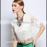 Latest Summer Girls Sexy Lace Crop Top Design Wholesale Price thumbnail-2