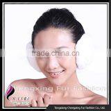 CX-EM-03E Excellent White Winter Rex Rabbit Fur Ear Muff thumbnail-1