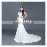 Sweetheart Satin Handmade Embroidery Beaded Wedding Dress With Bridal Mantilla Veil thumbnail-4