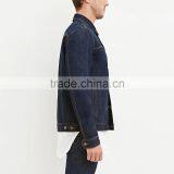 Dark Blue Casual Denim Custom Shirt Style Jacket Coat for Men thumbnail-3