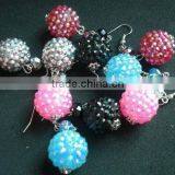 Fashion Resin Rinestone Ball Earrings, Color Rinestone Ball Jewelry, Economic Promotion Jewelry thumbnail-1