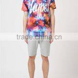 MGOO Hot Sale Raw Hem Sport Shorts Mens French Terry Cotton Shorts Plain Side Pockets Sweat Pants thumbnail-4