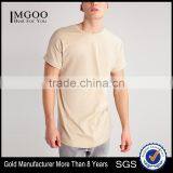 MGOO OEM Service Round Neck Long Line T Shirt Mens Slim Fit Plain T Shirts Wholesale thumbnail-1