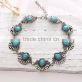 Zm34113a Vintage Women Jewelry Accessories Sliver Plated Turquoise Choker Necklace thumbnail-5