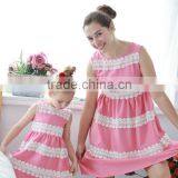 Elegant Lace Embroidered Dresses Mother Daughter Clothes New Summer Dress thumbnail-2