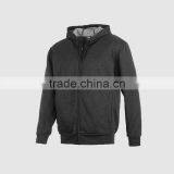 Men's Black Hoodies With Zip 100% Cotton thumbnail-2