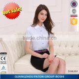 2016 Fashion Double Breasted Light Blue Women Shirt And Short Set thumbnail-2