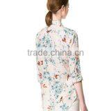 Fashion Ladies Blouse,bird Printing Woman Shirt/women Colthing Long Sleeve thumbnail-3