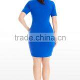 Short Sleeves Pullover Style Knot Front Fat Women Jersey Dresses thumbnail-5