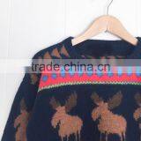 Women Autumn Knitting Patterns Christmas Reindeer Sweater Pullover thumbnail-3