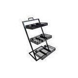 Supermarket 3-tier Wire Metal Wire Display Stands Shelving / Rack Systems for Showing Shoe