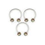 316L Surgical Stainless Steel Non - Allergic Horseshoes Triple Barbell Body Jewelry For Wedding thumbnail-1