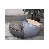 Grey Fashion Comfortable Outdoor Rattan Daybed For Beach / Pool