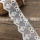 OLTK0311G Poly Fringe 3.8cm Embroidered Net Lace Trimming With Mesh thumbnail-1