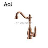 Brass Titanium Gold Brass Pull Down Kitchen Faucet With Retractable Pull Out Wand thumbnail-5