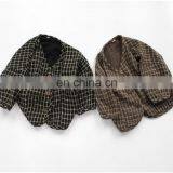 Kids Childrens Black Brown Plaid Jacket thumbnail-3