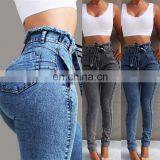 Women's Modern Series Curvy Fitness Boot Cut High-rise Jeans Pant With Slim Stretch Tassel Belt thumbnail-1