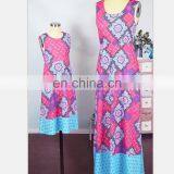 2019 Summer The Parent-child Attire Floral Print Sleeveless Long Dress With Splicing Bottom (this Link for Girls,1-12years) thumbnail-6