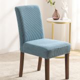 Turquoise Velvet Stretch Dining Room Chair Covers Soft Removable Dining Chair Slipcover