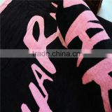 Client's Design Factory Sale Directly Custom Black Printed Beach Towel