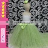 Lime Green Kids Clothes Summer 2014 Baby Girls' Long Tutu Wedding Dress thumbnail-1