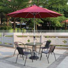 Modern Luxury Outdoor Sets Patio Rattan Furniture Folding Dining Table Set Rattan Table and Chairs Set With Umbrella thumbnail-4