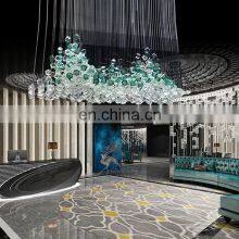 HUAYI Hotel Project Unique Design Specialized Hotel Customized Modern Chandelier Pendant Light thumbnail-2