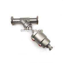 SS304/316L Sanitary Flange Angle Seat Valve With Stainless Steel Pneumatic Actuator thumbnail-5