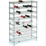 Store Metal Chrome Coated Wire Mesh Shelving Commercial Using