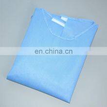 Free Sample Blue Color Disposable Nonwoven PP or SMS Apron or Isolation Gown thumbnail-5
