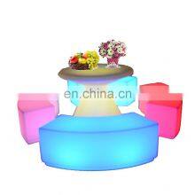 Big Size LED Cube Luminous Huel Bars Tables Coffee Shop Led Table High Quality Bar Chair Furniture Bar Stool