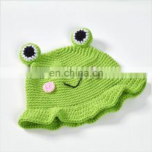 Hot Sale Cute Frog Bucket Hat Crochet Hat Wool Hat for Kid and Adult Colorful baby items Vietnam Supplier Cheap Wholesale
