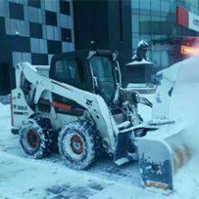 China Bobcat Skid Steer Snow Blade Cat Skid Loader Snow Plough Attachments thumbnail-3