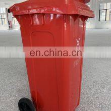 Manufacturer 120 Liter Mobile Outdoor Plastic Dustbin With Wheels 120l Waste Bin thumbnail-5