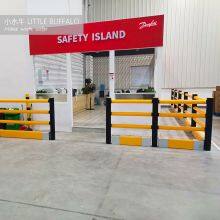 Flexible 3 Rail Rack End Barrier Customizable Dimensions Anti-collision Guardrails Crash Ground Barrier thumbnail-2
