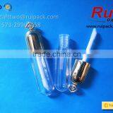 Mini Lip Gloss Tube With Gold Brush Cap, Small Transparent Lip Color Tube/container thumbnail-3