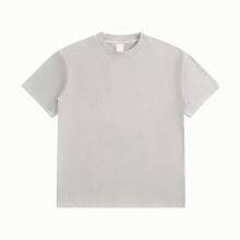 Plain White Basic Unisex Tees Enzyme Washed 320GSM Heavy Weight Round Neck Single Jersey T-shirts Customize Printing Embroidery thumbnail-2