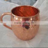 Smooth Solid Copper Barrel Moscow Mule Mug,Russian Standard Moscow Mule Copper Mug thumbnail-1