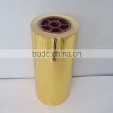 25mic glossy golden PET self adhesive paper in Roll offset printing