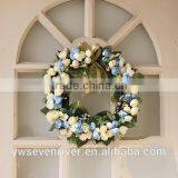 Custom Simulation Wreath Door Decoration Pendant Married the Wedding Floristry Villa Home Decoration Car Wedding Decoration Blue thumbnail-5