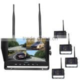 China Factory Supply Cheap Price IP69K Waterproof Wireless Truck Back Up Camera With Wireles 9" Quad Monitor for Truck,Trailwe