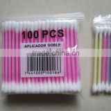 Ear cleaning tool cotton buds with colored stick